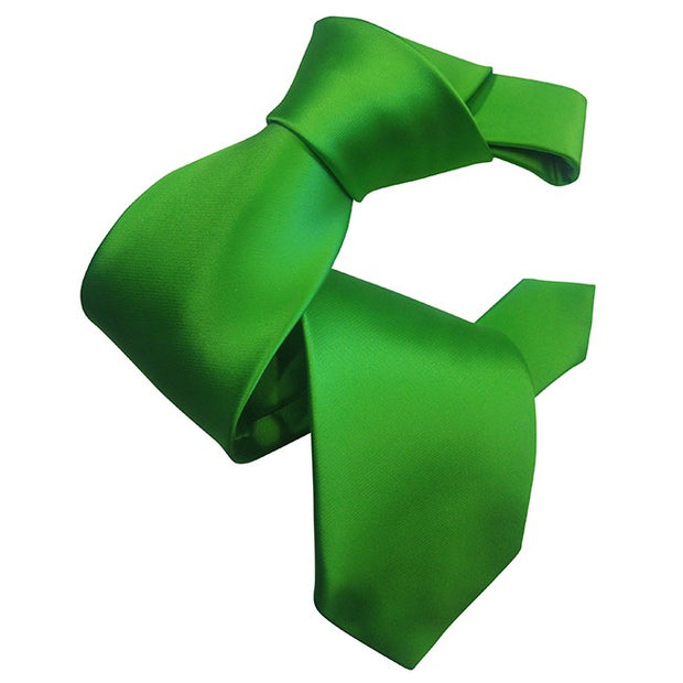 Dmitry Men's Kelly Green Solid Italian Silk Tie - Dmitry Ties
