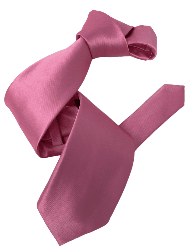 Dmitry Men's Pink  Solid Italian Silk Tie & Pocket Square