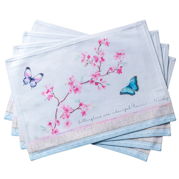Blossoms in Spring Cotton Placemats 13" X 19" - Set of 4