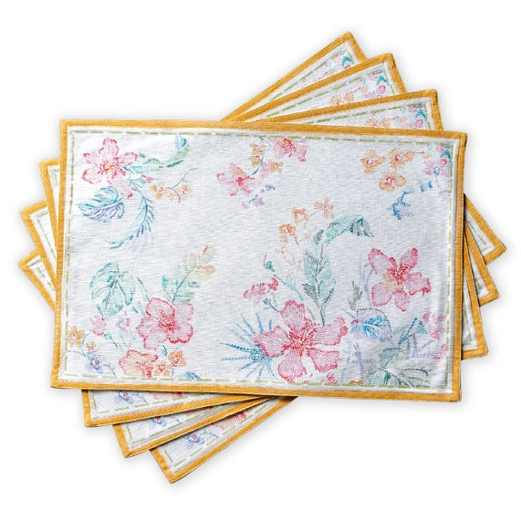 Paradise Island Cotton Placemats 13" X 19" - Set of 4