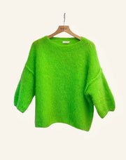 Women's Made in Italy Mohair Crew Neck Sweater