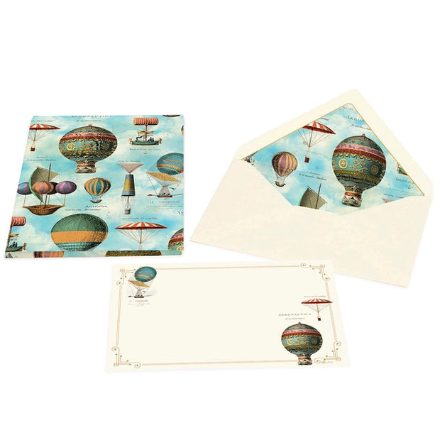 "Air Balloons" Made in Italy Stationery (Pack of 10)