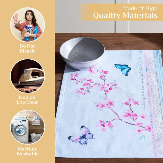 Blossoms in Spring Cotton Placemats 13" X 19" - Set of 4