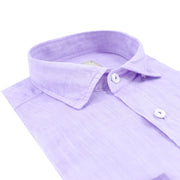 Men's Long Sleeve Lilac Ombré Linen Shirt