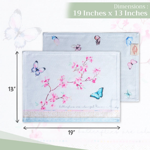 Blossoms in Spring Cotton Placemats 13" X 19" - Set of 4