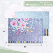 Sweet Rose Cotton Placemats 13" X 19" - Set of 4