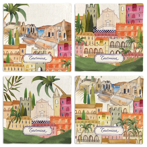 Made in Italy Luxurious Linen Napkins ~ Set of 4 (Taormina)