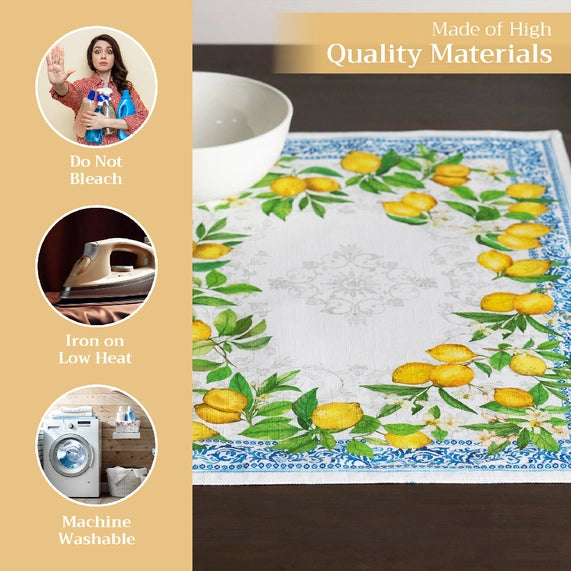Sorrento Lemons Cotton Placemats 13" X 19" - Set of 4
