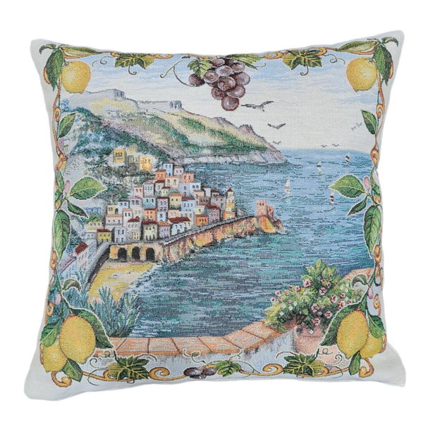 Amalfi Coast Made in Italy Cotton Pillowcase