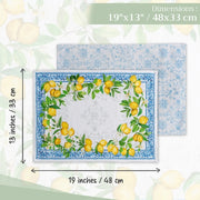 Sorrento Lemons Cotton Placemats 13" X 19" - Set of 4