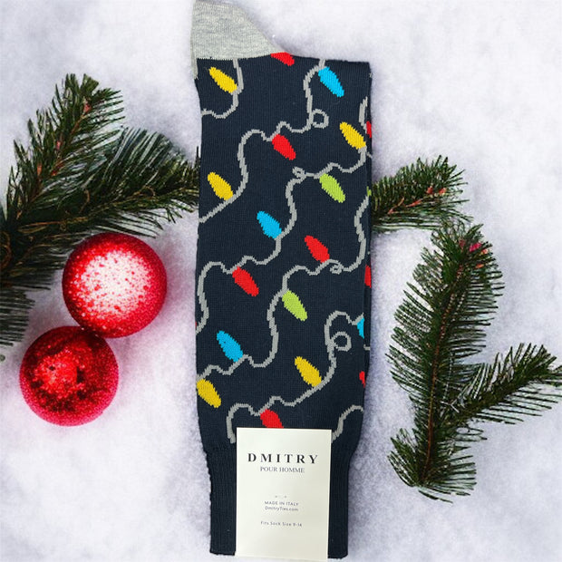 DMITRY “Christmas” Patterned Made in Italy Mercerized Cotton Socks