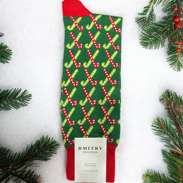 DMITRY “Christmas” Patterned Made in Italy Mercerized Cotton Socks