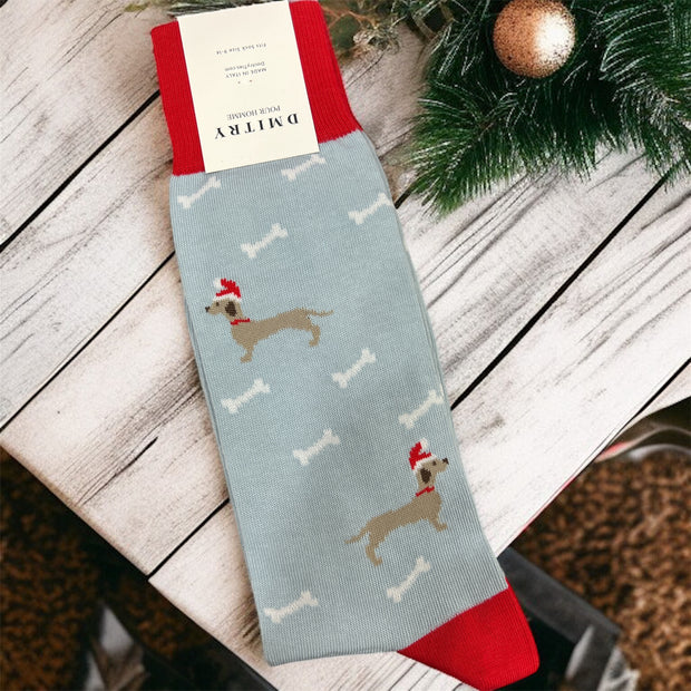 DMITRY “Christmas” Patterned Made in Italy Mercerized Cotton Socks