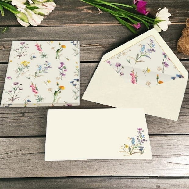 "Wild Flowers" Made in Italy Stationery (Pack of 10)