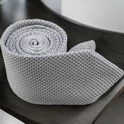 DMITRY Men's Made in Italy Knitted Silk Light Grey Tie