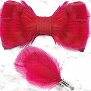Handmade Feather Maroon Patterned Pre-Tied Bow Tie