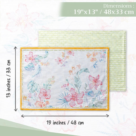 Paradise Island Cotton Placemats 13" X 19" - Set of 4