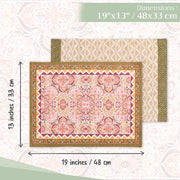 Damask Cotton Placemats 13" X 19" - Set of 4