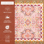 Damask Cotton Placemats 13" X 19" - Set of 4