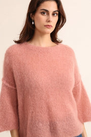 Women's Made in Italy Mohair Crew Neck Sweater