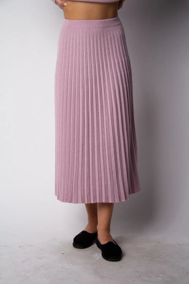 Women's Made in Italy Cashmere Blend Pleated Skirt