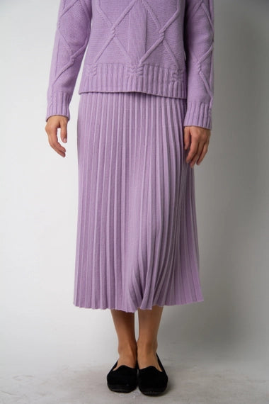 Women's Made in Italy Cashmere Blend Pleated Skirt