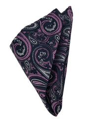 DMITRY 7-Fold Navy/Purple Paisley Italian Silk Tie - Dmitry Ties