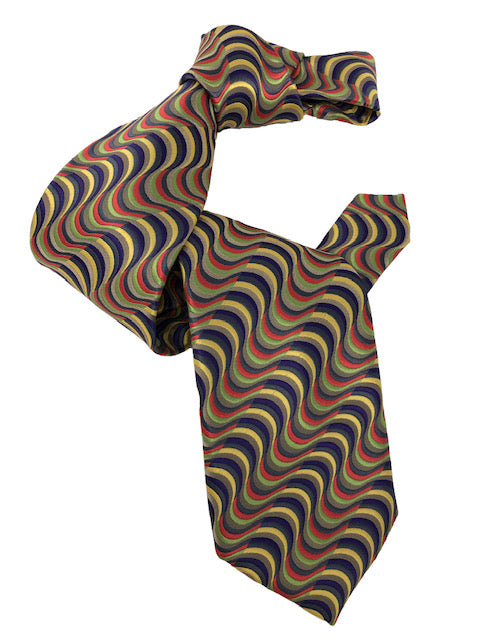 DMITRY 7-Fold Multi Colored Patterned Italian Silk Tie